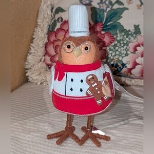 Target Holiday Owl Chef Plush with Red and Brown